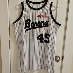 NWOT Birmingham Barons #45 Michael Jordan Basketball Jersey - XL - White & Black